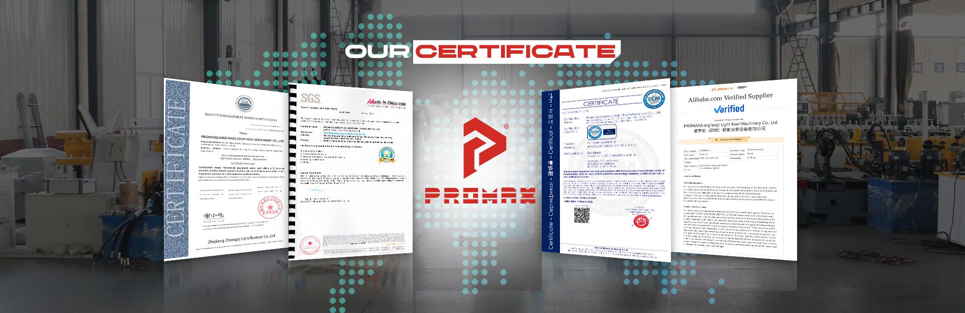 drywall profile machine certificate